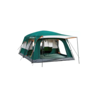 Joyfox Barraca Camping Acampamento 8/12 Pessoas Grande Varanda Cor Verde-escuro