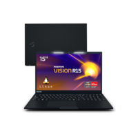 Notebook Positivo Vision R15 Lumina Bar, AMD Ryzen 5 8GB 256GB, Tela 15 polegadas Full HD Antirreflexo, Linux - Preto