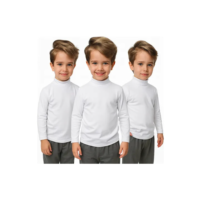 Kit 3 Blusas Cacharrel Gola Alta Infantil Inverno