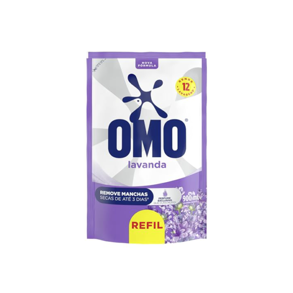 OMO Sabão Liquido Refil Lavanda Edição Especial 900Ml Omo