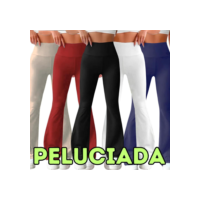 Flare Calça Flanelada Peluciada Suplex Boca de Sino Bailarina Zero Transparência