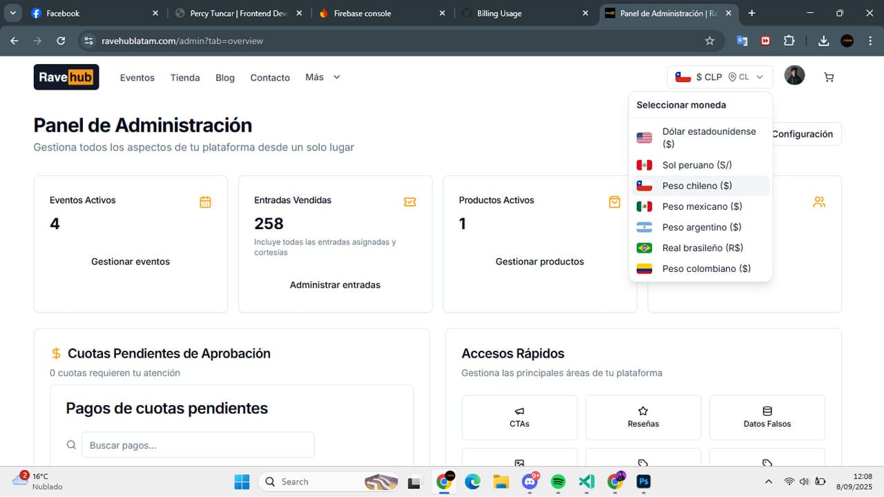 Ravehub - Fundador y Desarrollador Frontend