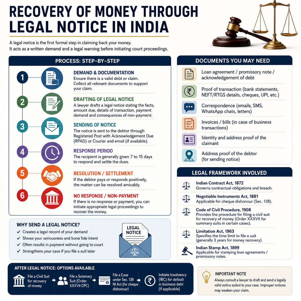 How to Send a Legal Notice for Recovery of Money in India