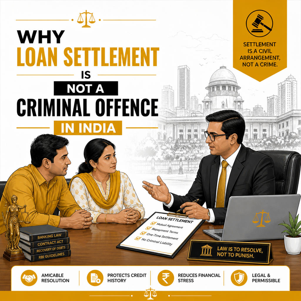 Why Loan Settlement is Not a Criminal Offence in India