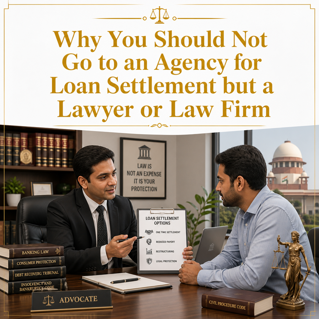 Why You Should Not Go to an Agency for Loan Settlement but a Lawyer or Law Firm