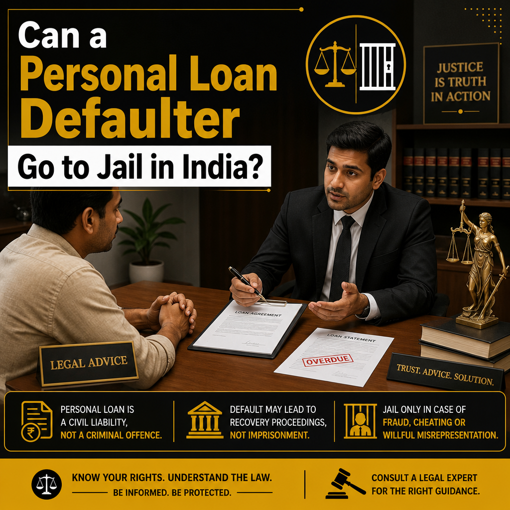 Can a Personal Loan Defaulter Go to Jail in India? (2026)