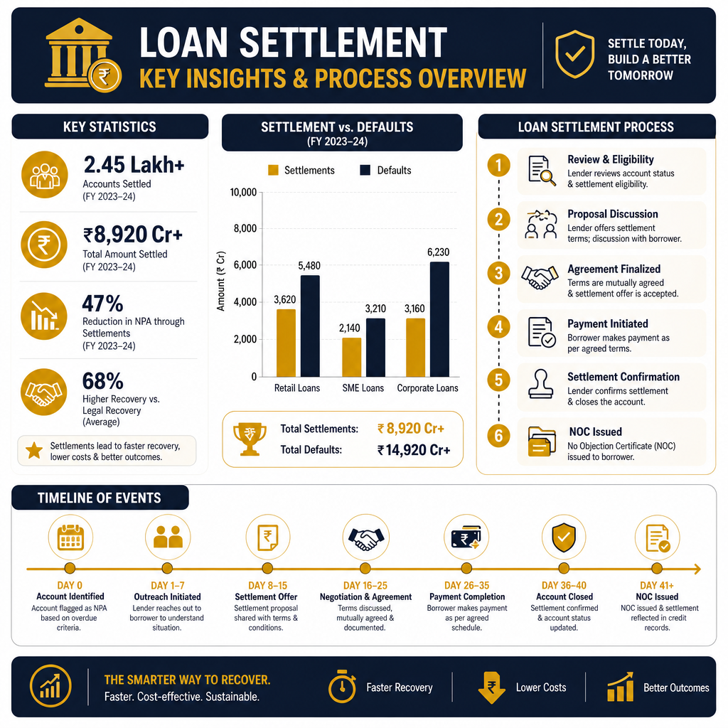Comprehensive Guide to Loan Settlement in India - Data Infographic