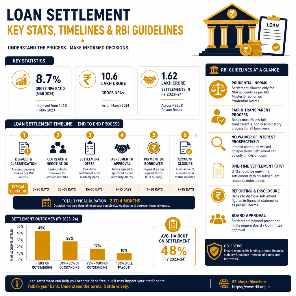 Loan Settlement: A Perspective of Banks and NBFCs - Data Infographic