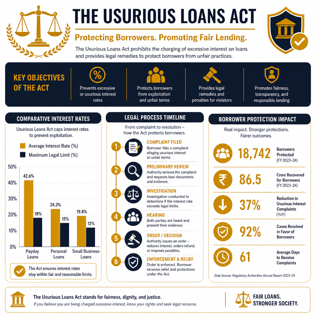 Understanding the Usurious Loans Act: Relief for Borrowers - Data Infographic