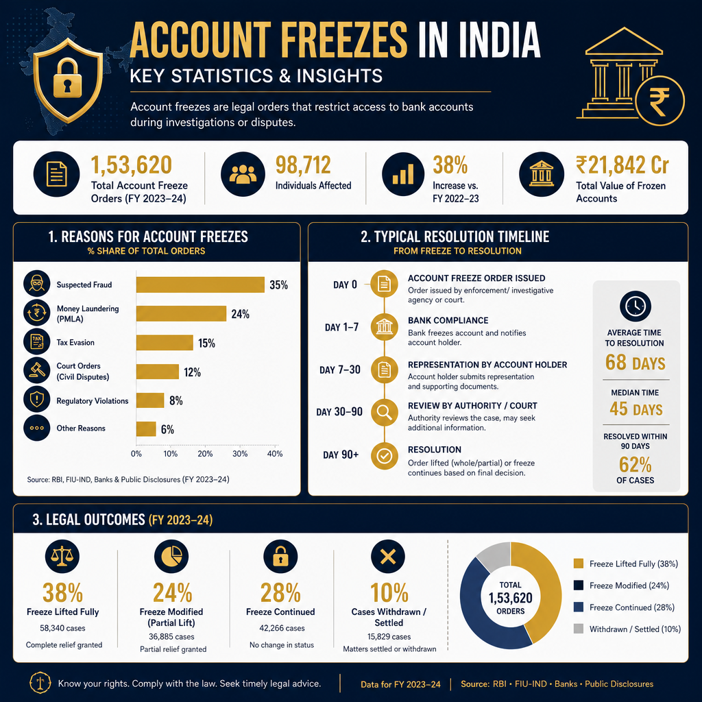 Why is My Bank Account Frozen or Liened? - Data Infographic