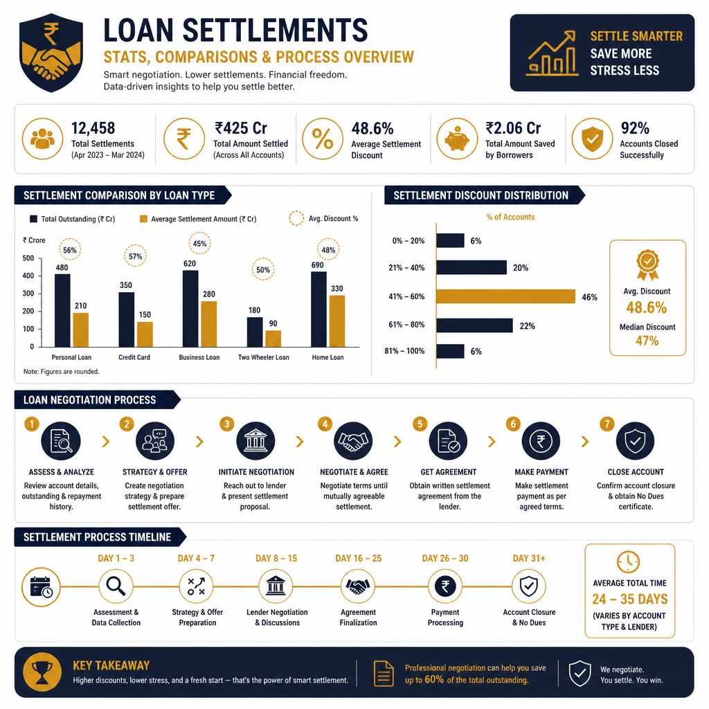Mastering Loan Settlement with HDFC Bank: A Borrower's Guide - Data Infographic