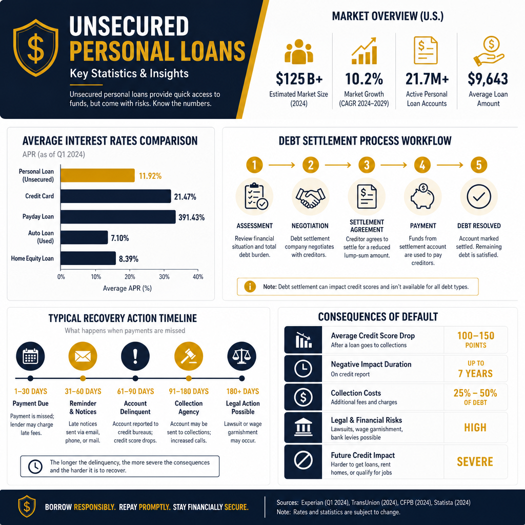 Mastering Debt Settlement for Unsecured Personal Loans - Data Infographic