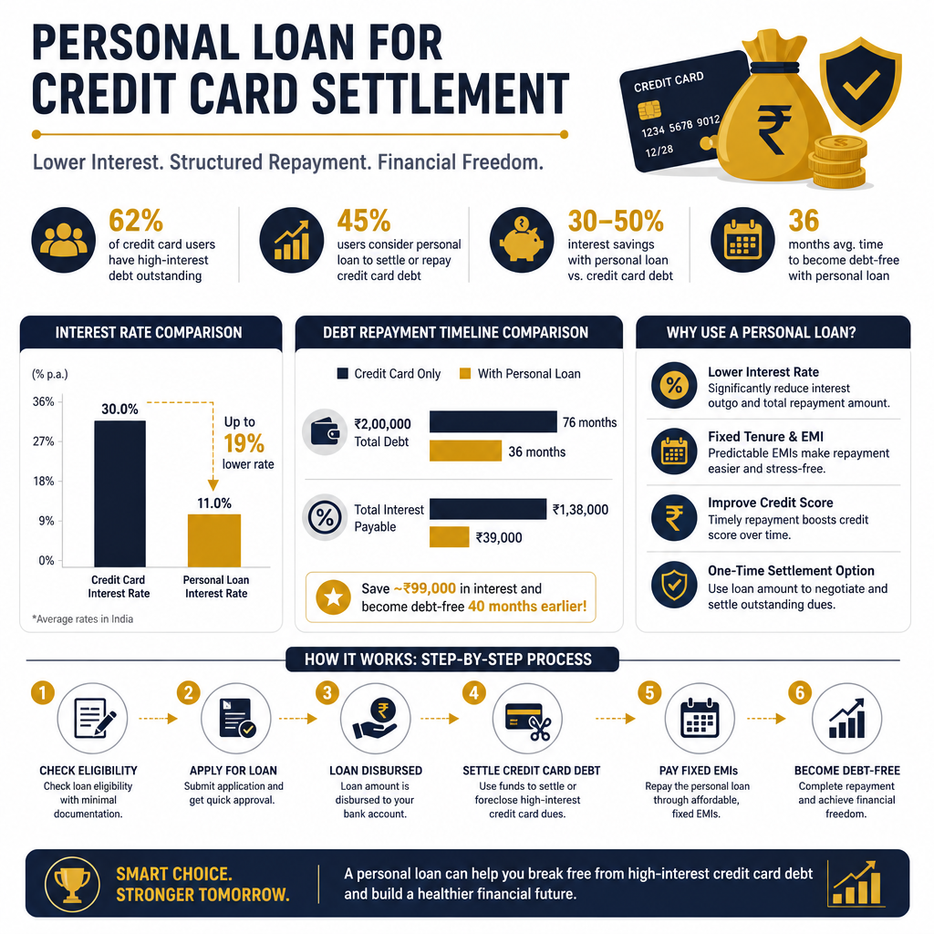 How to Use a Personal Loan for Credit Card Settlement Effectively - Data Infographic