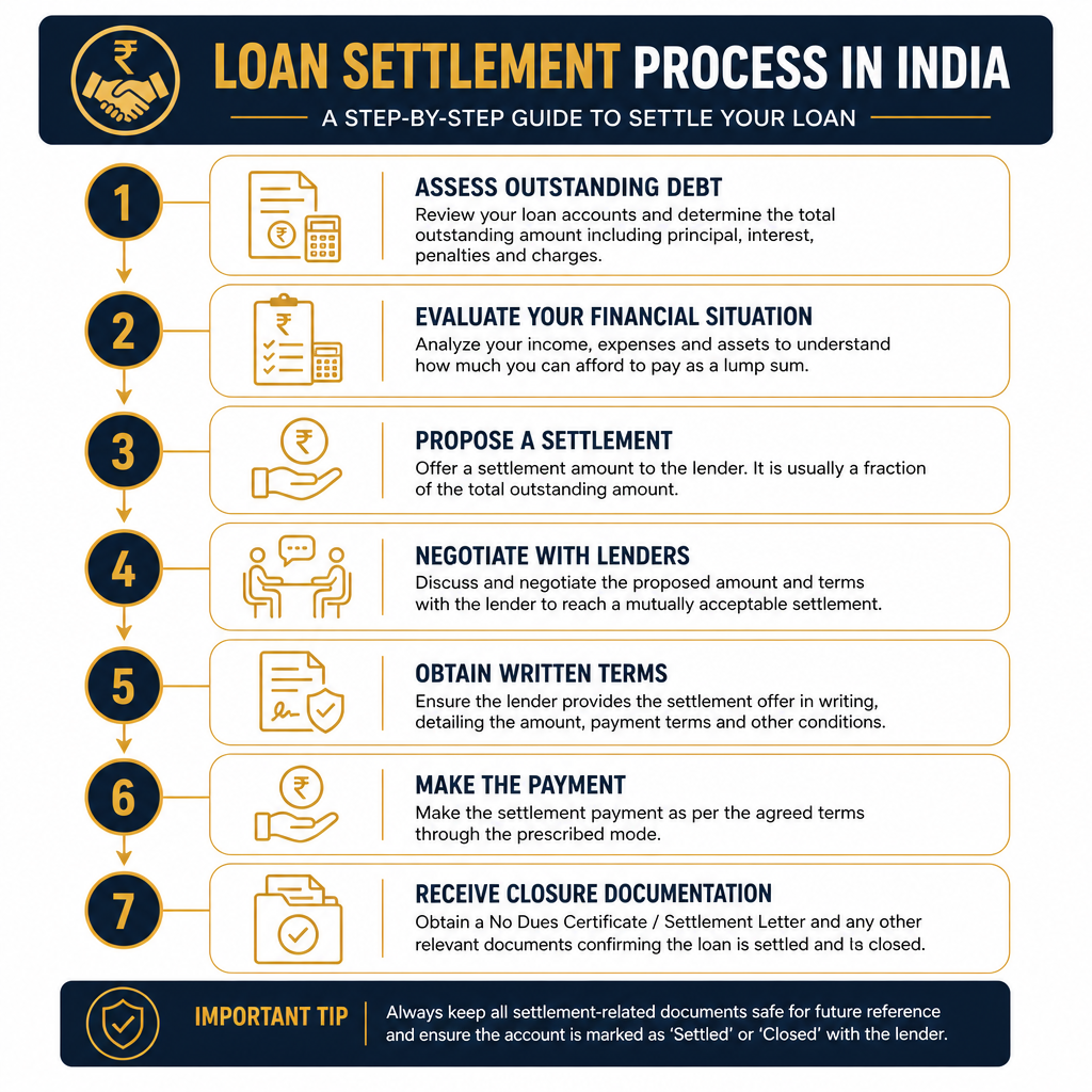 Loan Settlement in India to Settling Personal Loans and Credit Card Debt - Data Infographic