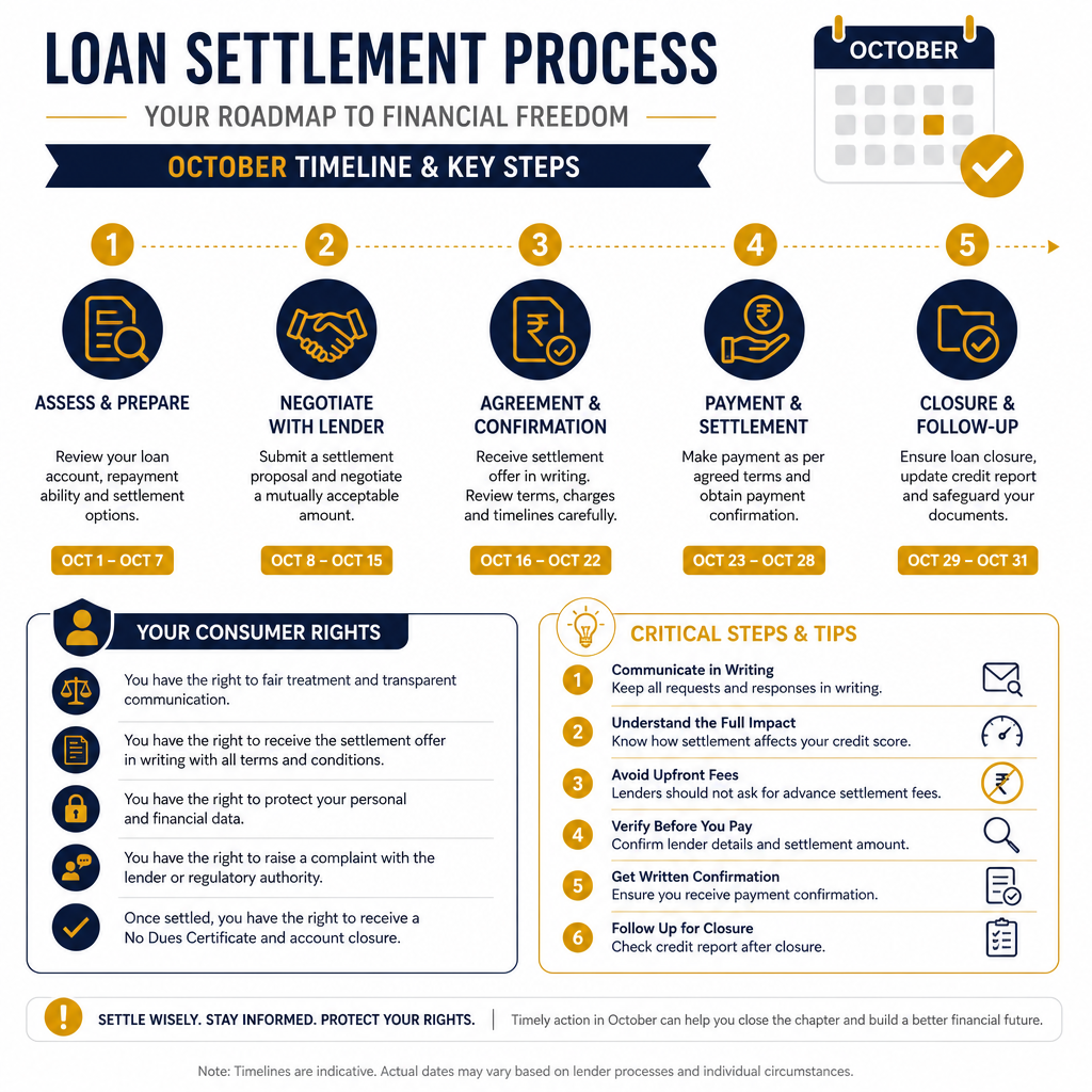 Why Loan Settlement in the Month of Oct is Beneficial for Borrowers (2026) - Data Infographic