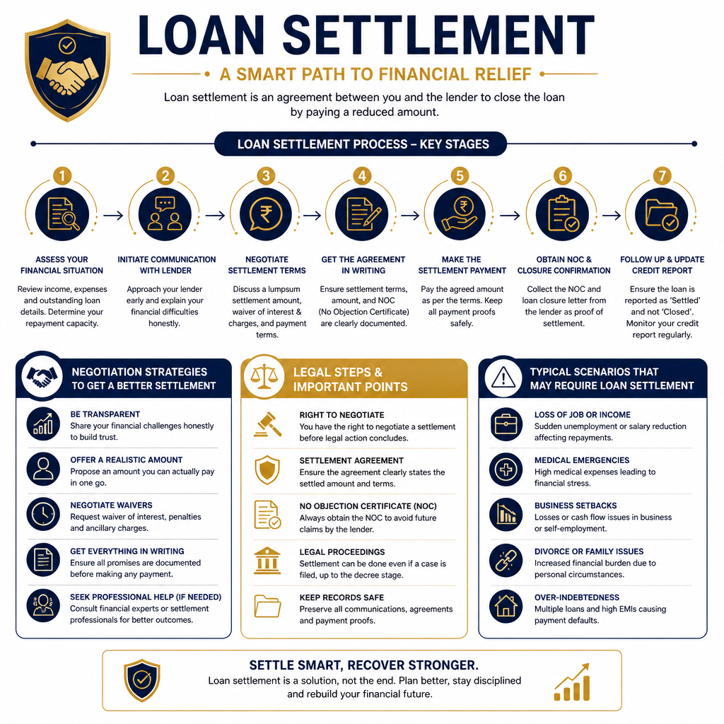 Loan Settlement is Essential in Which Cases? (2026) - Data Infographic