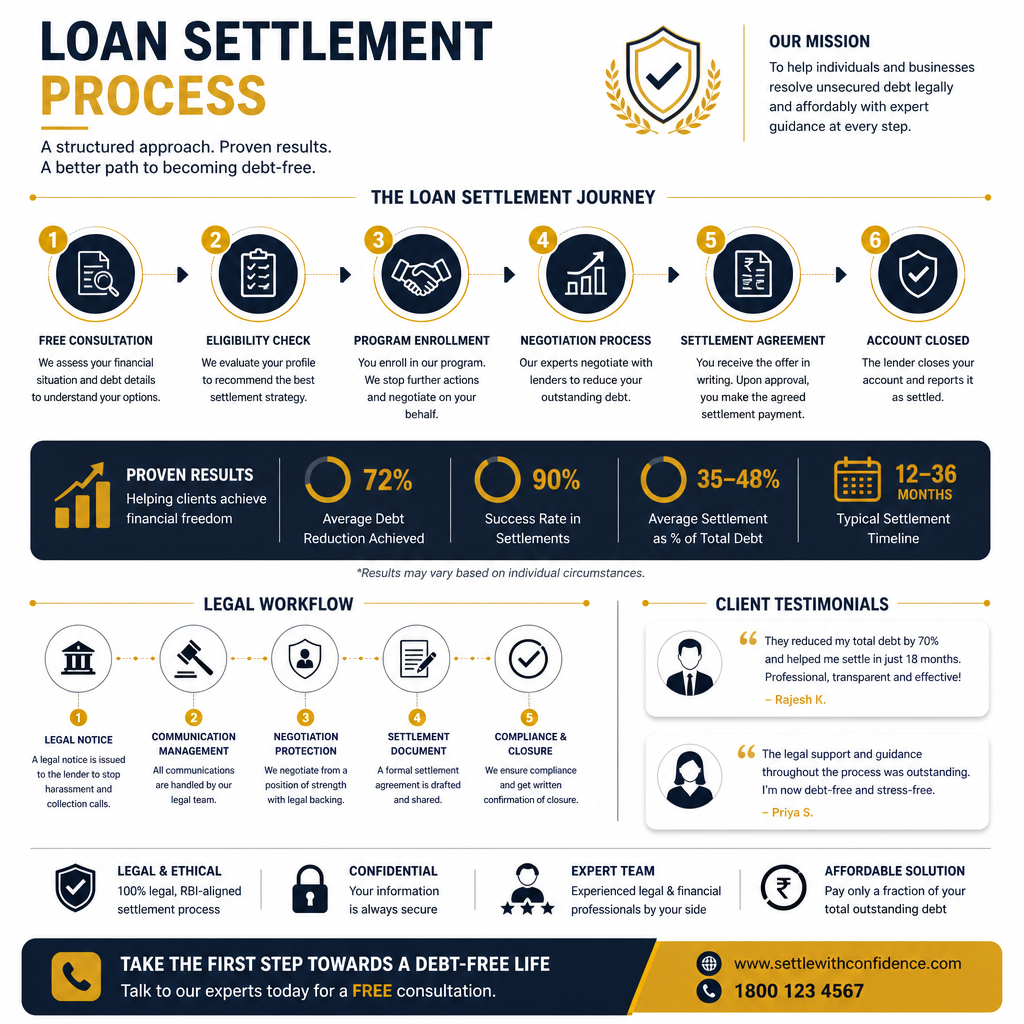 Loan Settlement Support Lawyer: Navigating Debt Relief Options in 2026 - Data Infographic