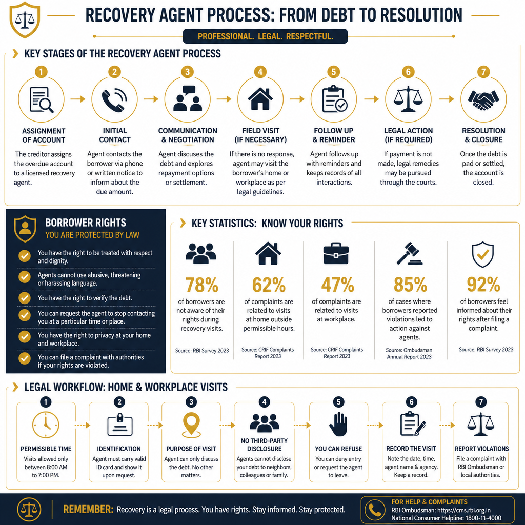 Recovery agents visiting home or workplace: Know Your Rights (2026) - Data Infographic