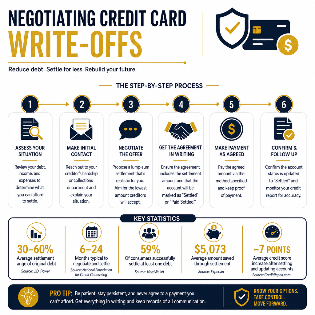 How to Negotiate Credit Card Write-Off: A Practical Guide (2026) - Data Infographic