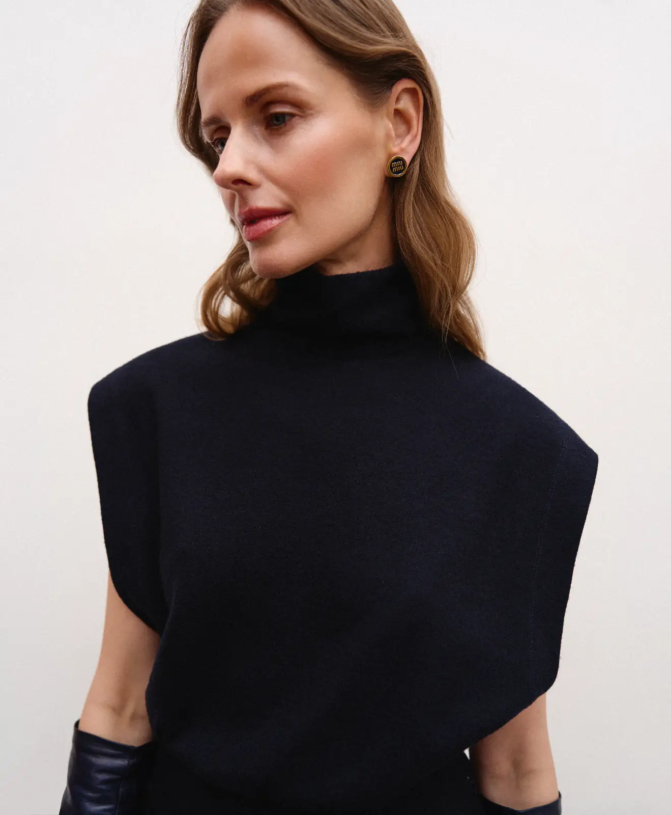 Дизайнерський жіночий топ The Gossip темно-синього кольору у стилі Old Money