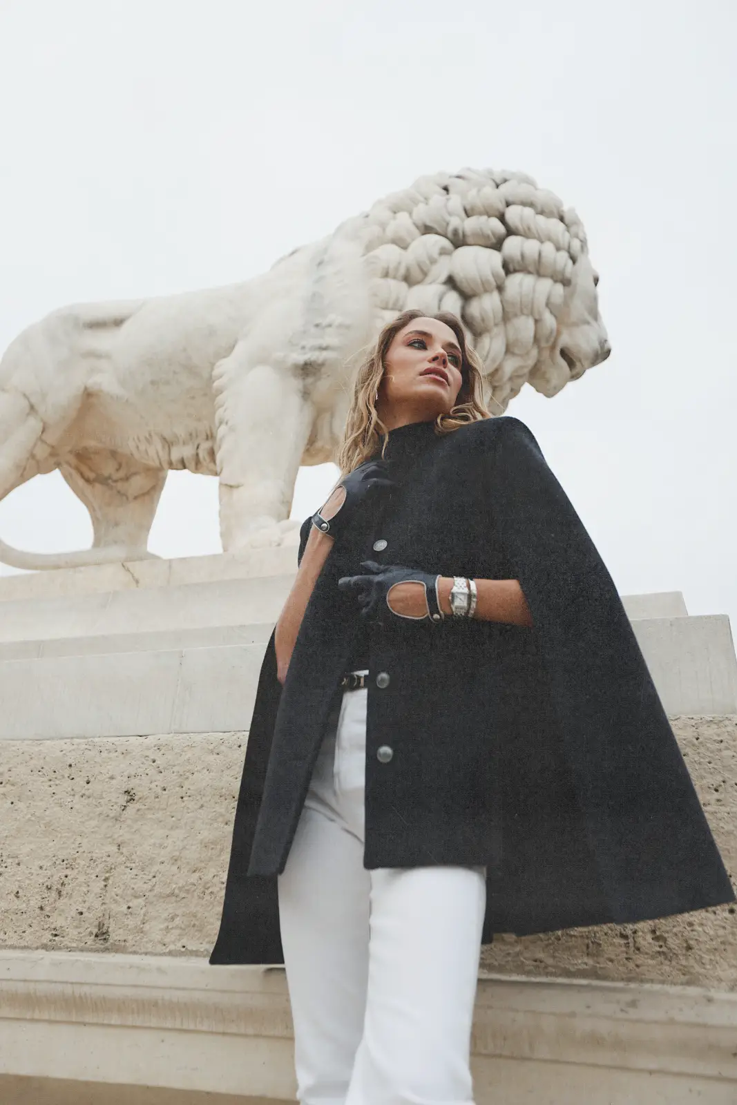 Luxury women’s leather gloves The Grace navy