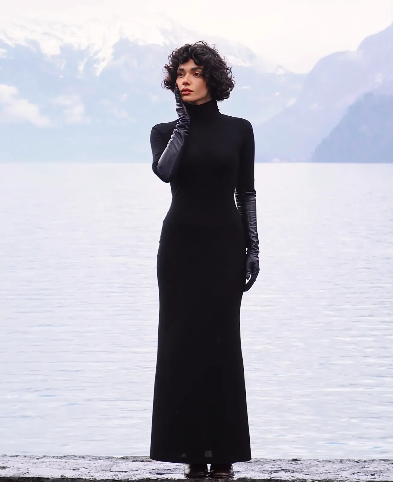 The designer black maxi Avenue dress for women