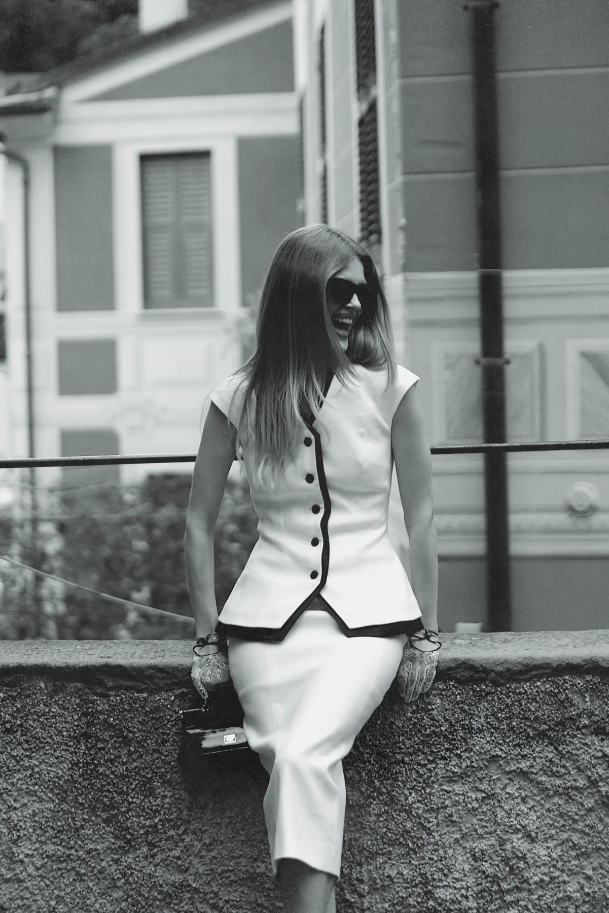 Luxury linen jacket with contrast silk trim in old money style