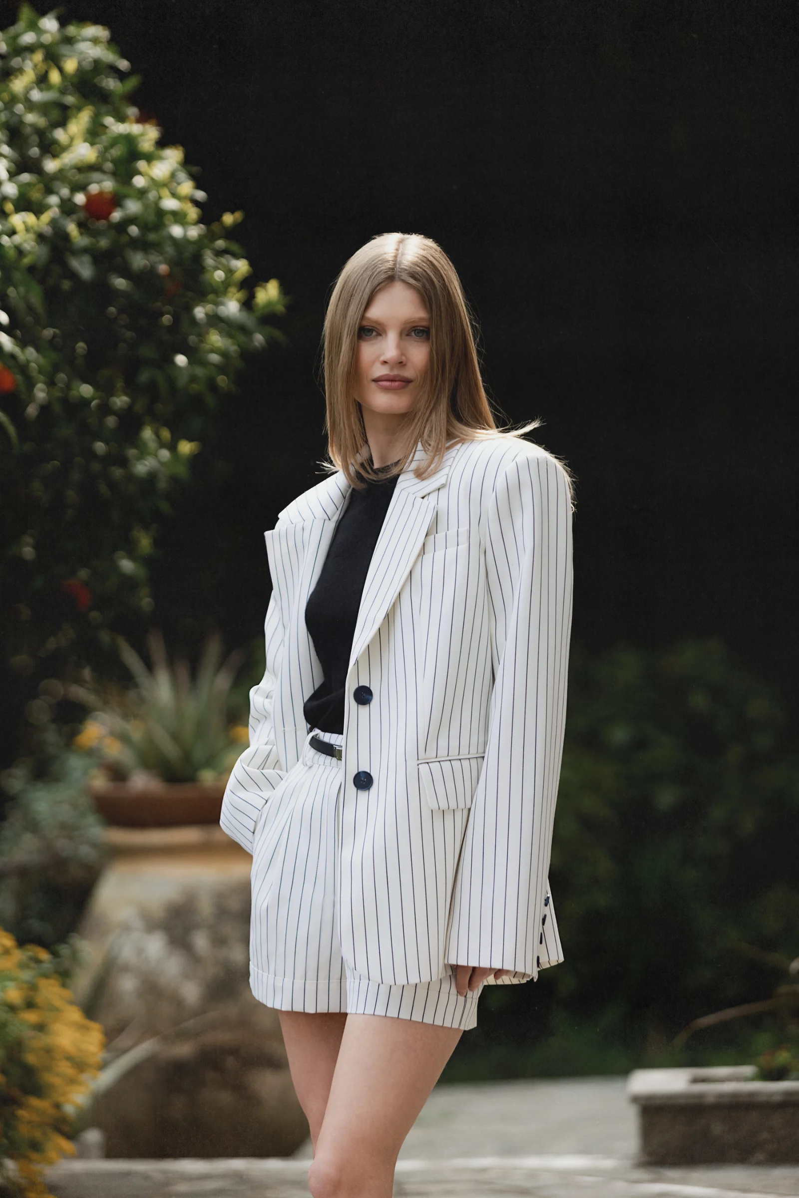 Класичні білі жіночі шорти Truman зі складками у стилі Old Money