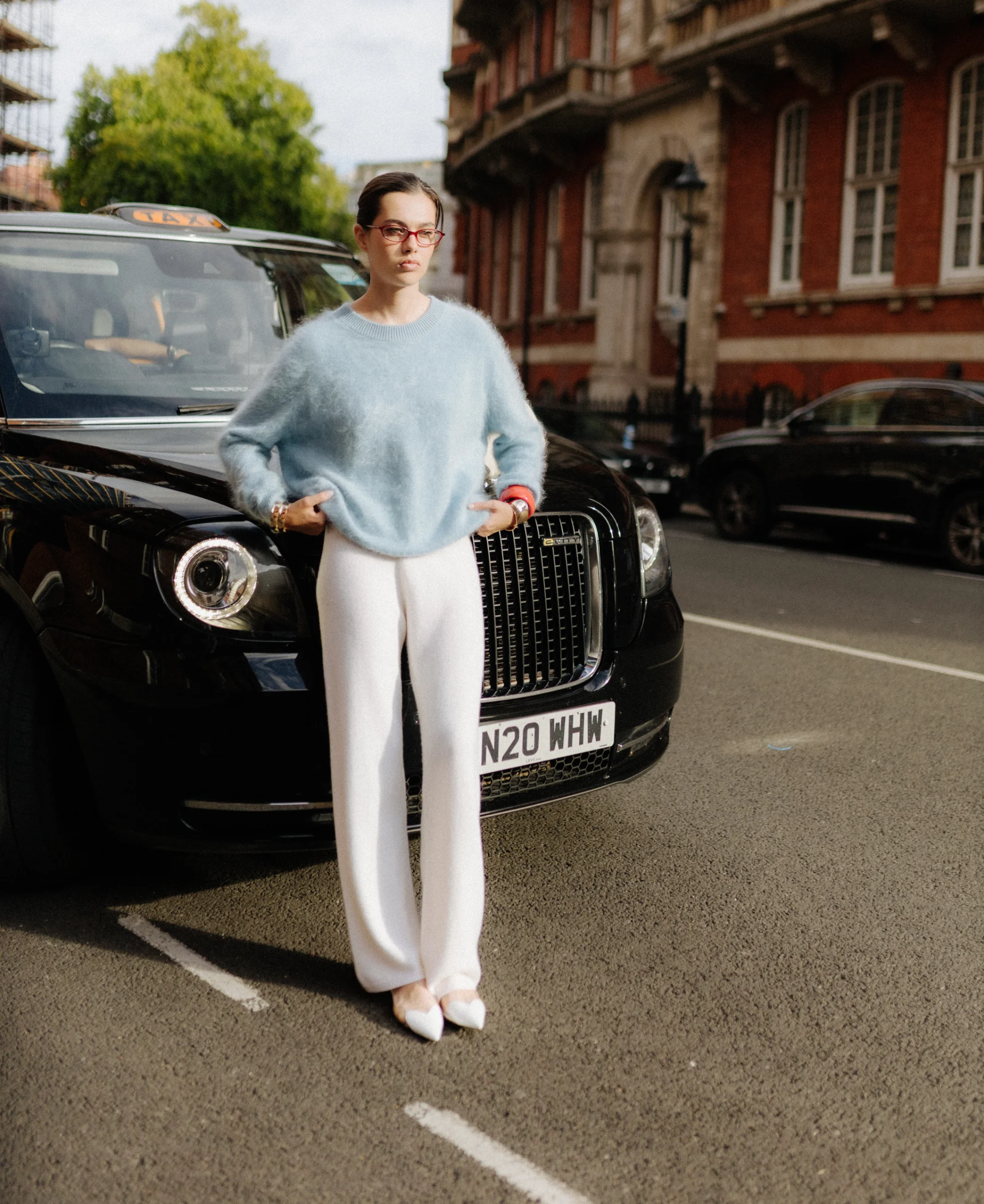 Кремові жіночі штани MAYFAIR прямого крою з вовни та кашеміру