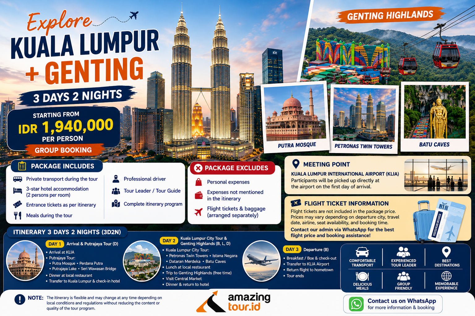 Paket Tour Kuala Lumpur Genting 3H2M