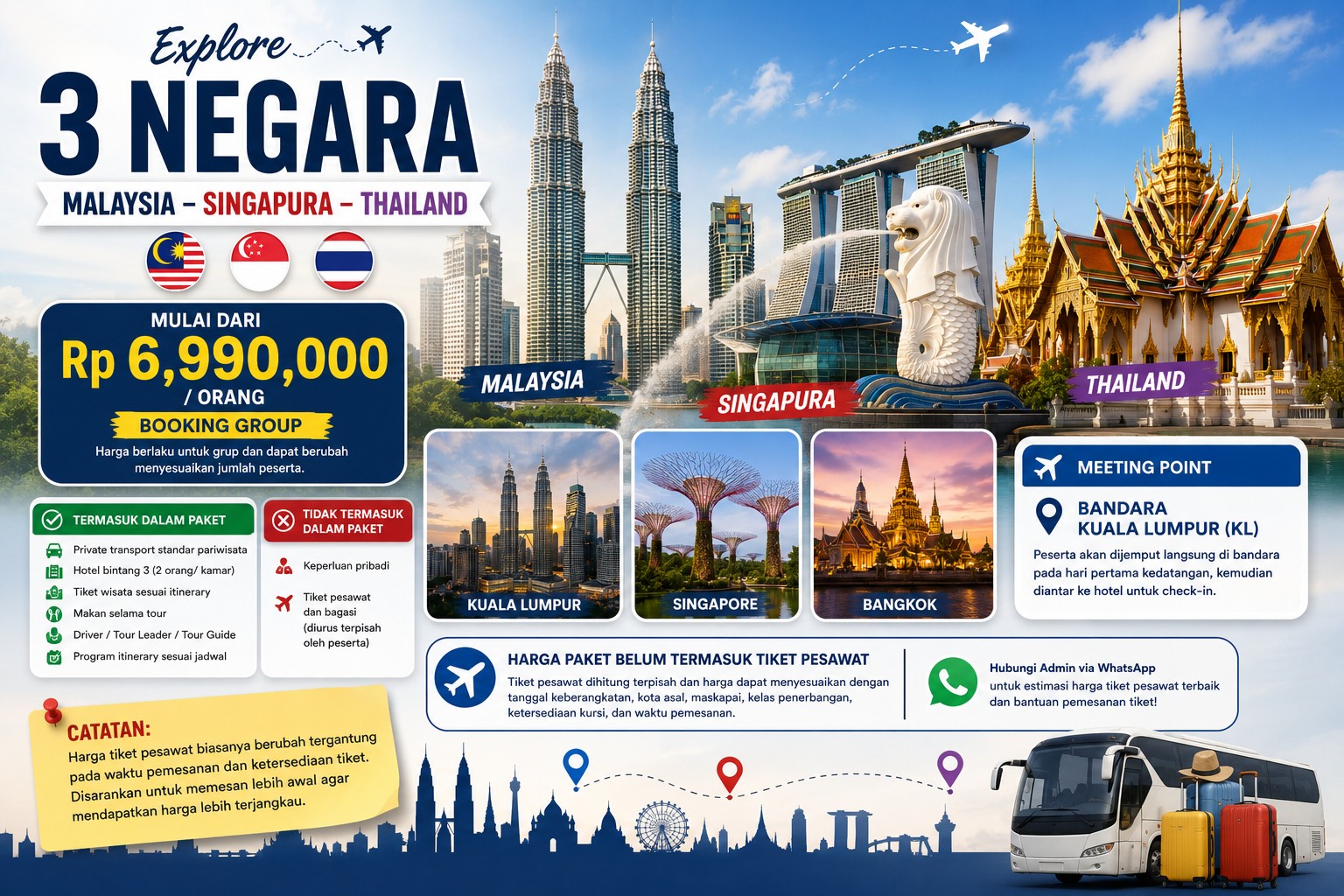 Paket Tour 3 Negara, Malaysia - Singapore - Thailand 7