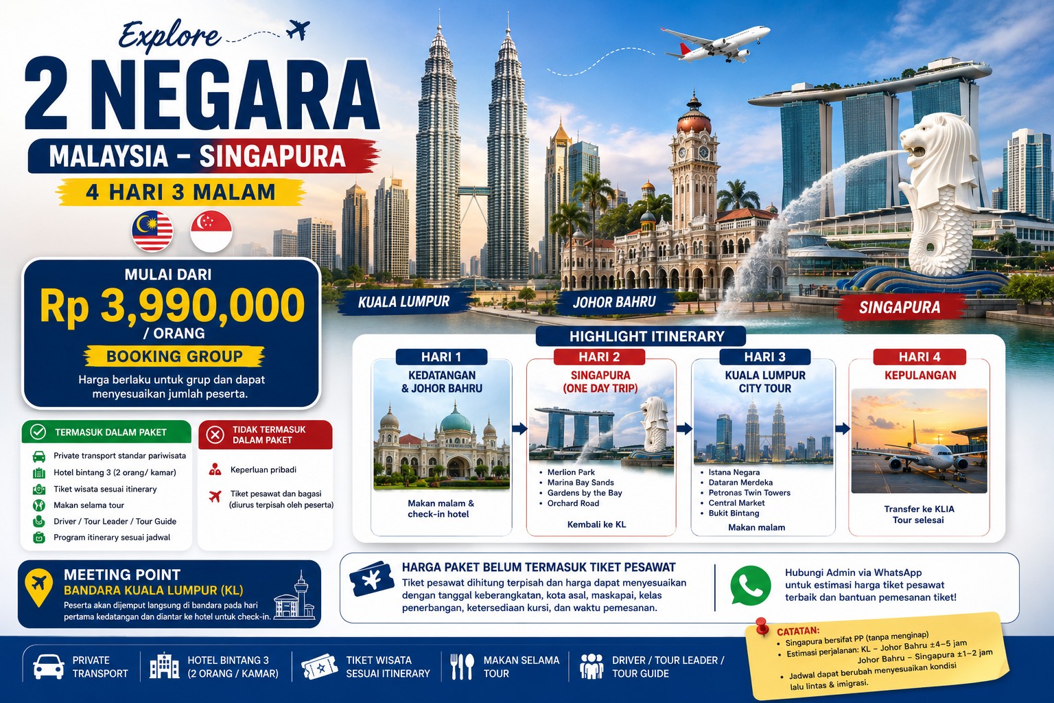 Paket Tour 2 Negara Malaysia – Singapura 4 Hari 3