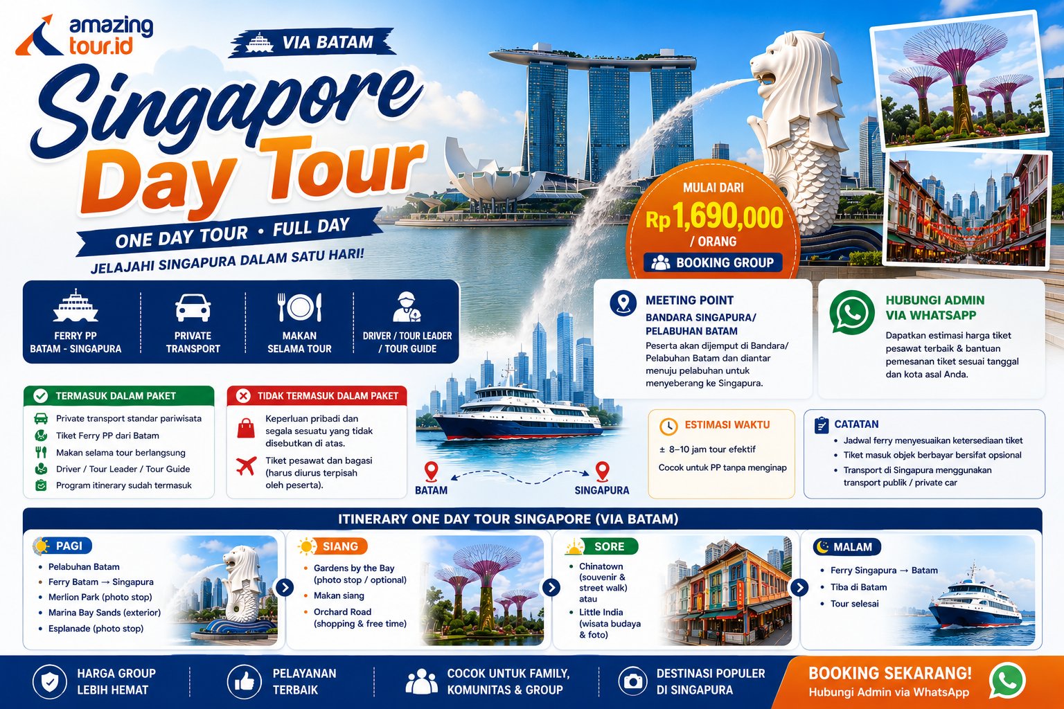 Singapore Day Tour Via Batam