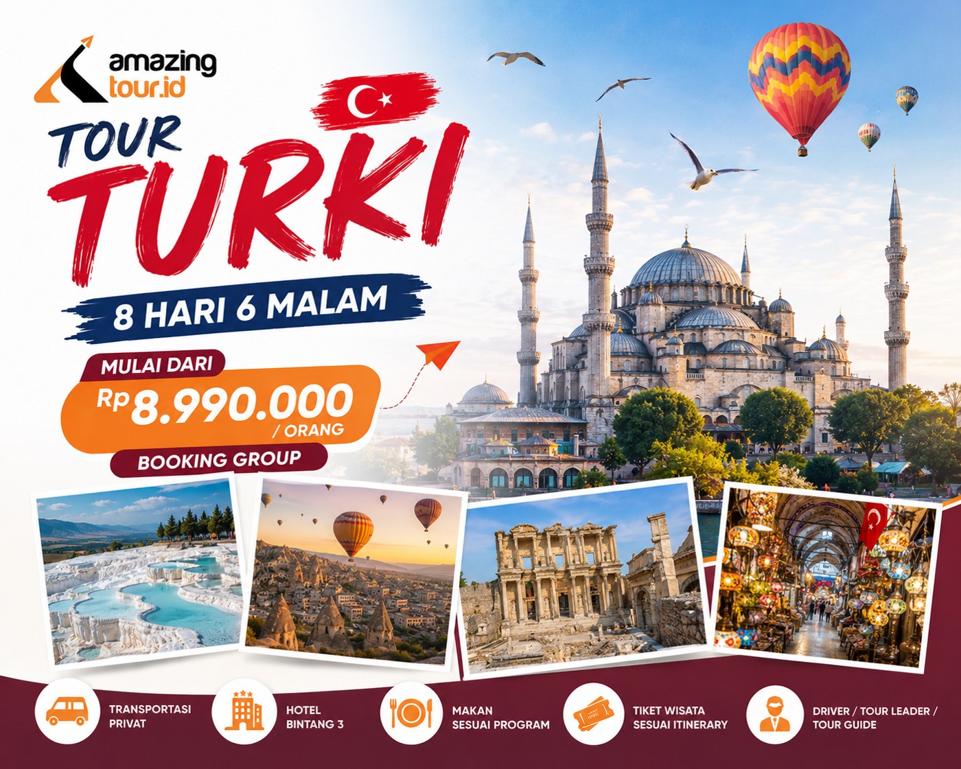 Paket Tour Turki 8 Hari 6 Malam