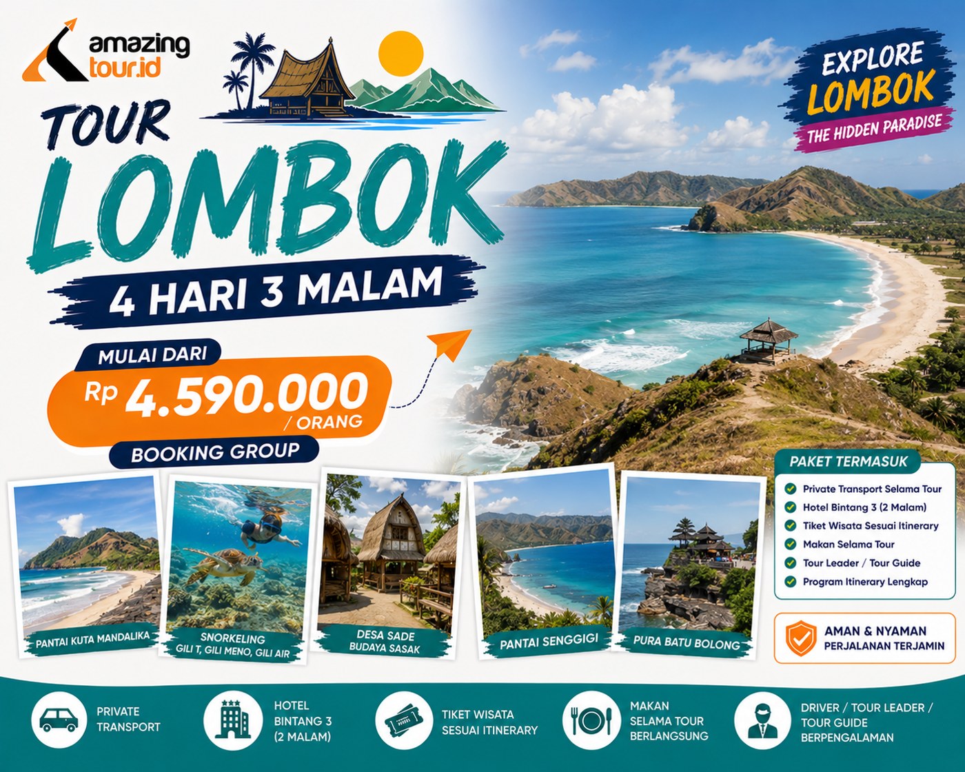 Tour Lombok 4 Hari 3 Malam