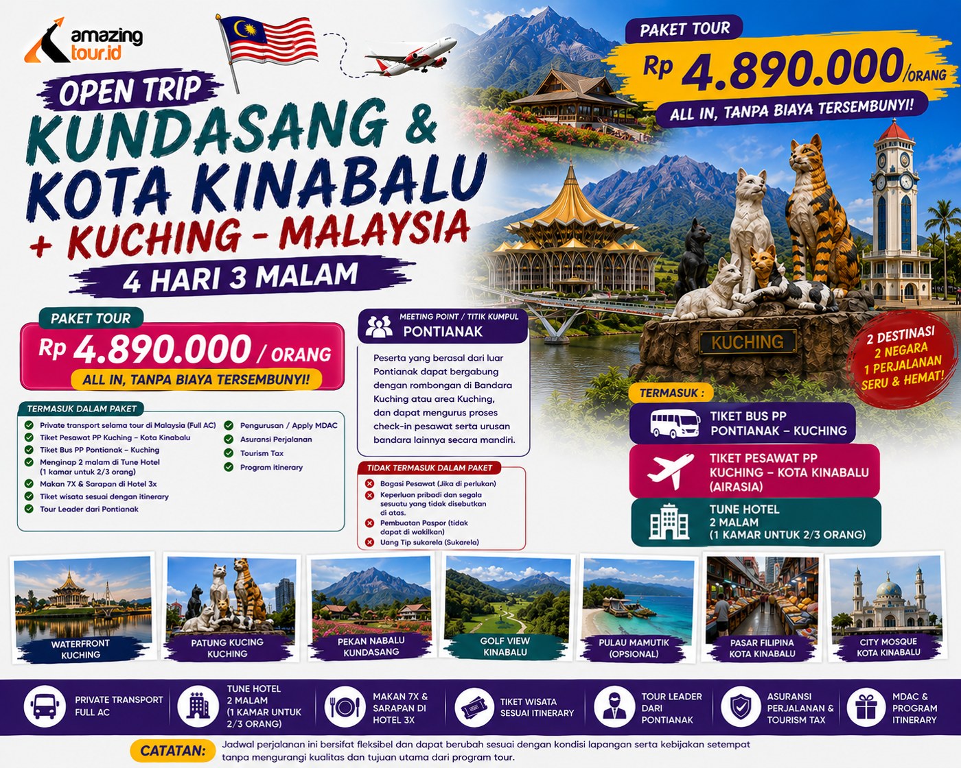 Open Trip Kundasang & Kota Kinabalu + Kuching - 4