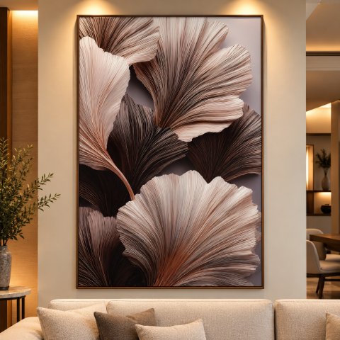 Quadro folha bordô