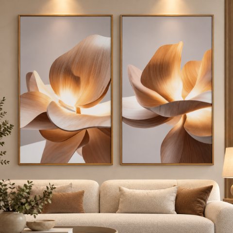 Quadro Flor de Madeira
