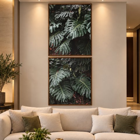 Quadro verdes planta natural