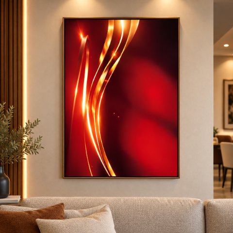 Quadro bordô Dourado