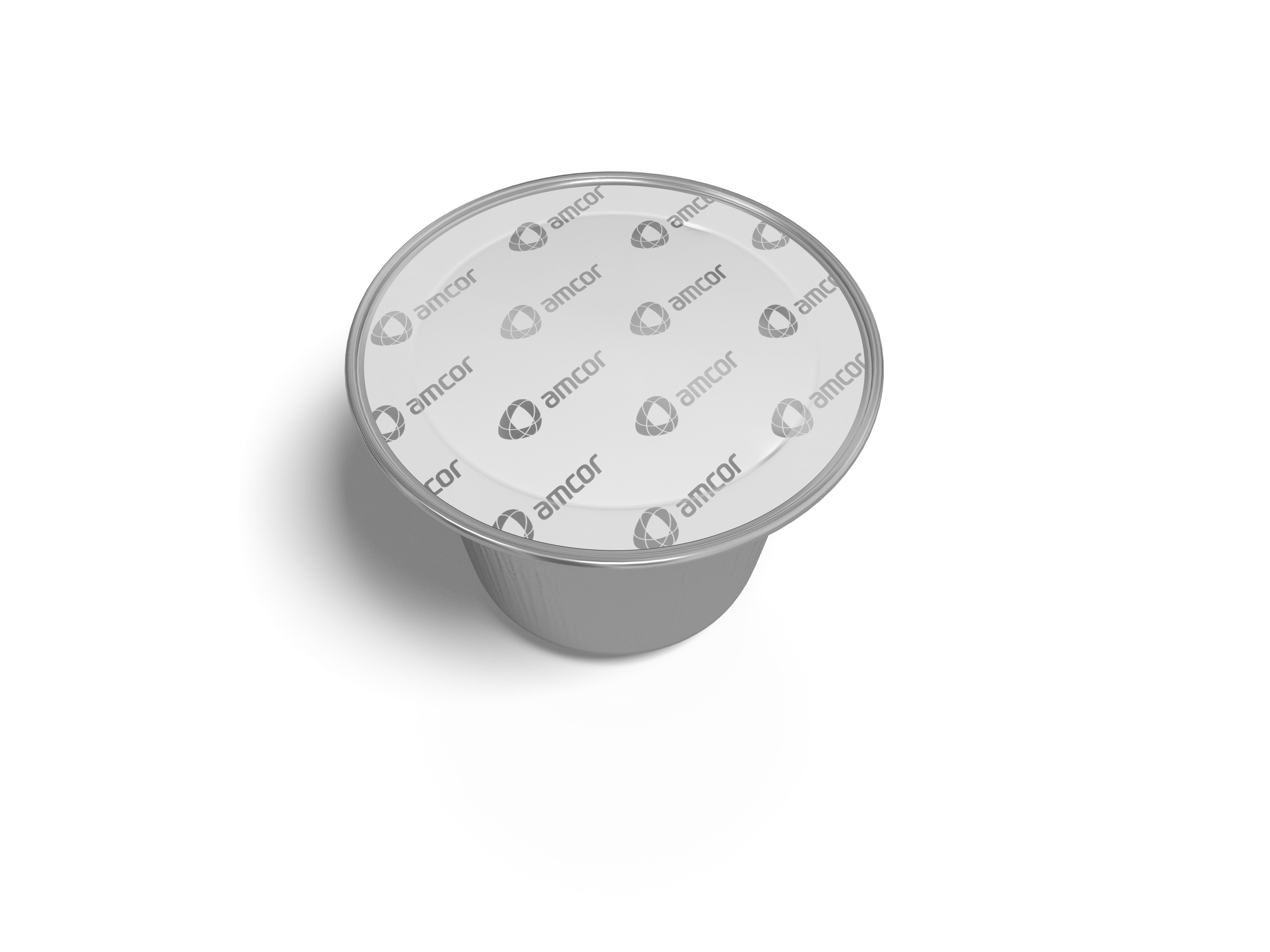 Embossing simulation on lids for coffee capsules