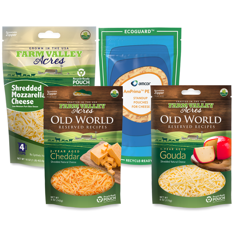 AmPrima® Plus Recycle-Ready Pouching for Shredded Cheese