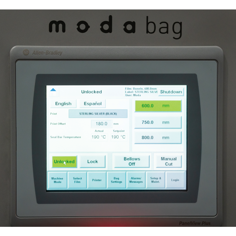 Amcor Moda Bag vacuum shrink bag maker and printer