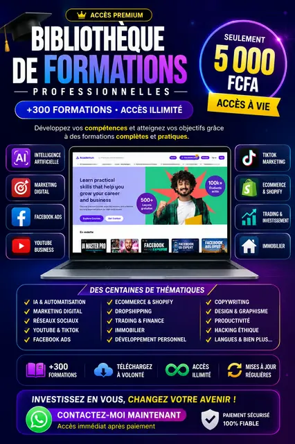 Bibliothèque Premium de Formations Professionnelles