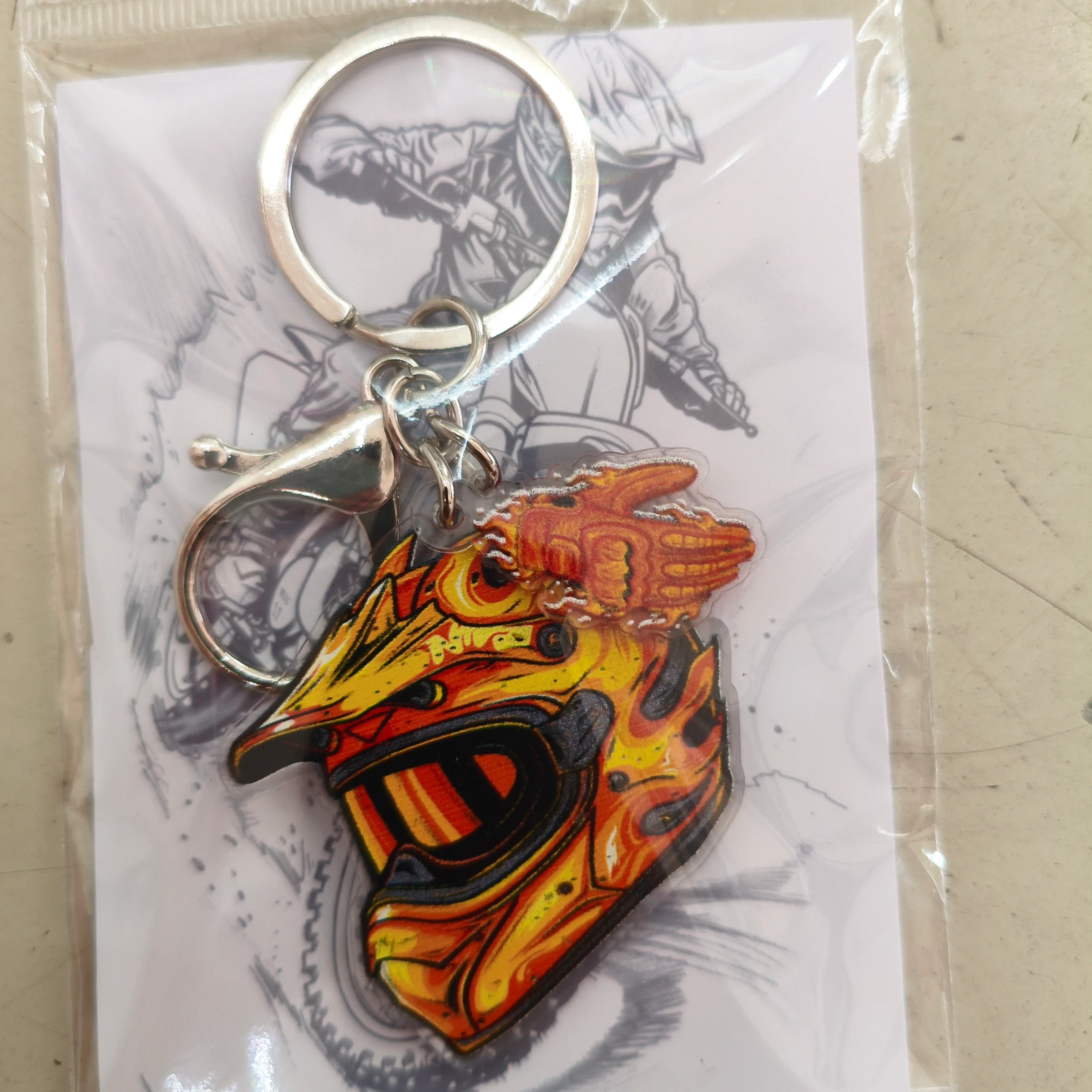 Biker/ casco naranja