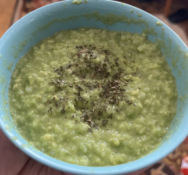Piure de avocado și orez