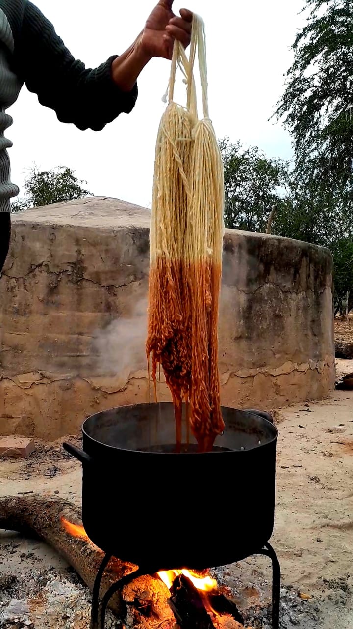 Tiñendo la madeja