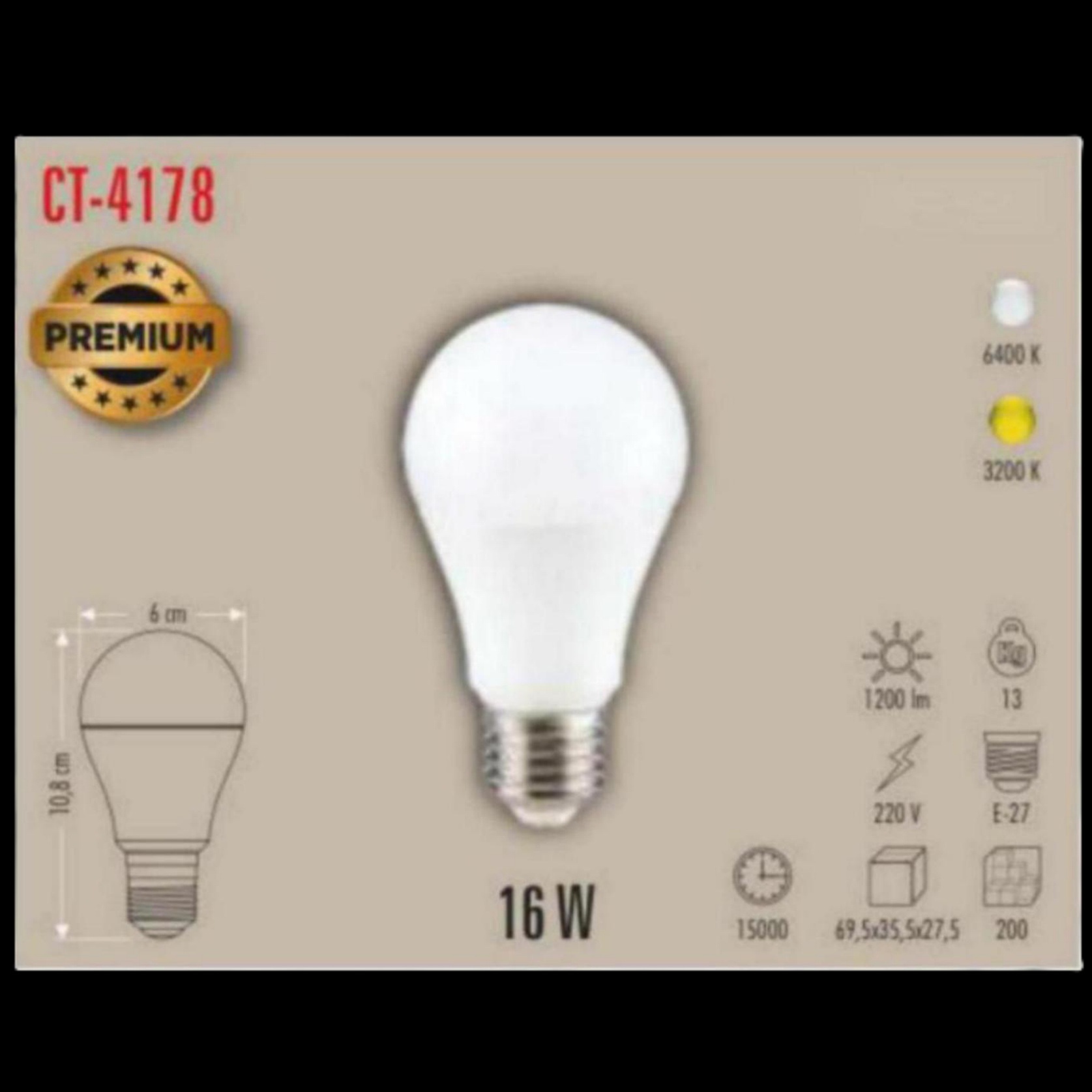 CT-4178_B LED Ampul 16W - Beyaz