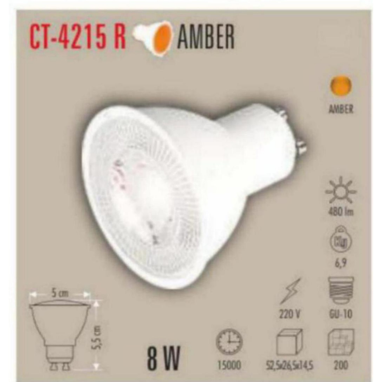 CT-4215_R Çanak LED Ampul 8W - RGB