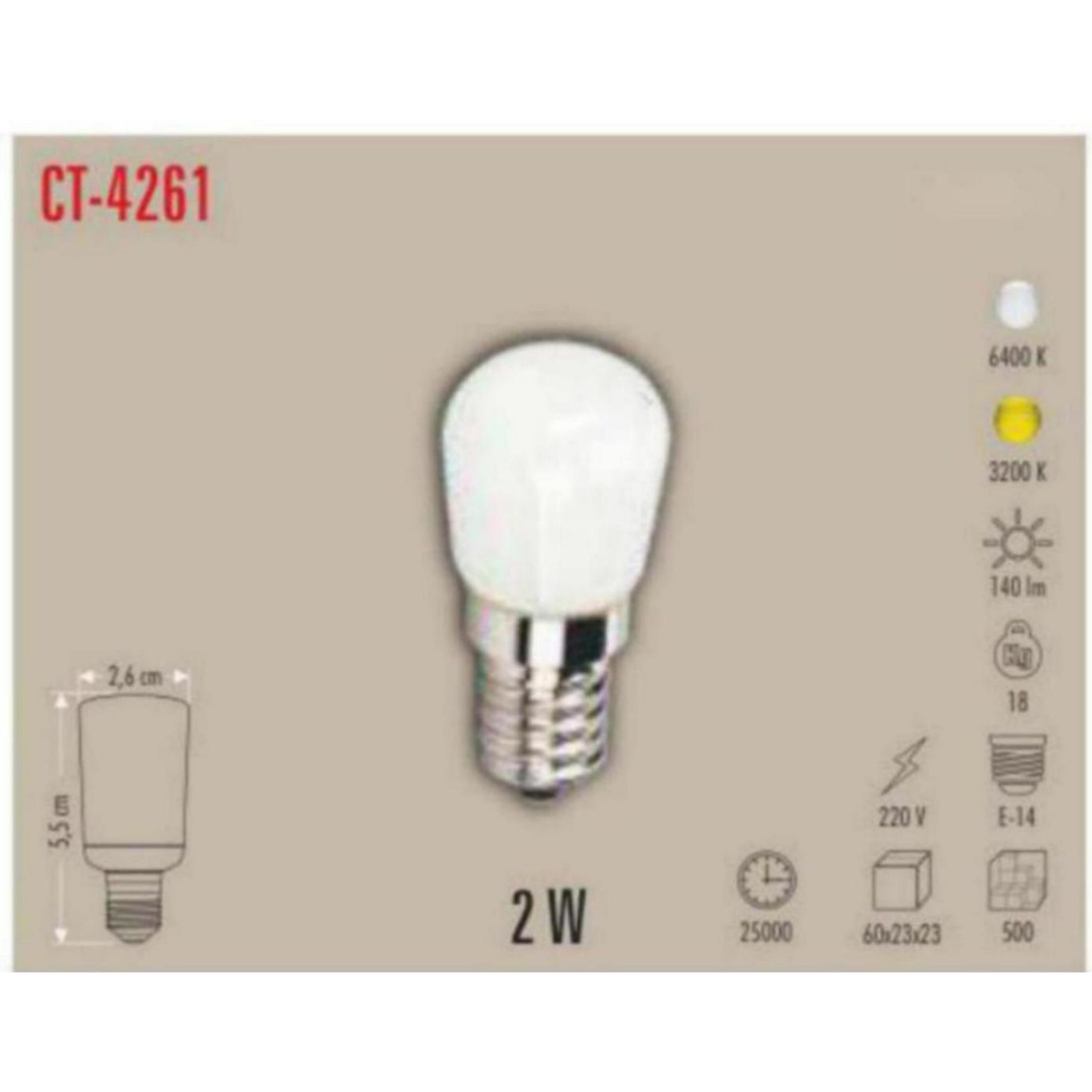 CT-4261_B Filament LED Ampul 2W - Beyaz